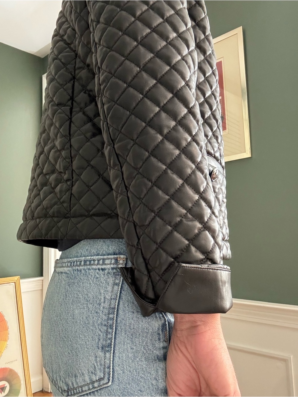 Lysse Black Aurelle Quilted Faux Leather Jacket View 4